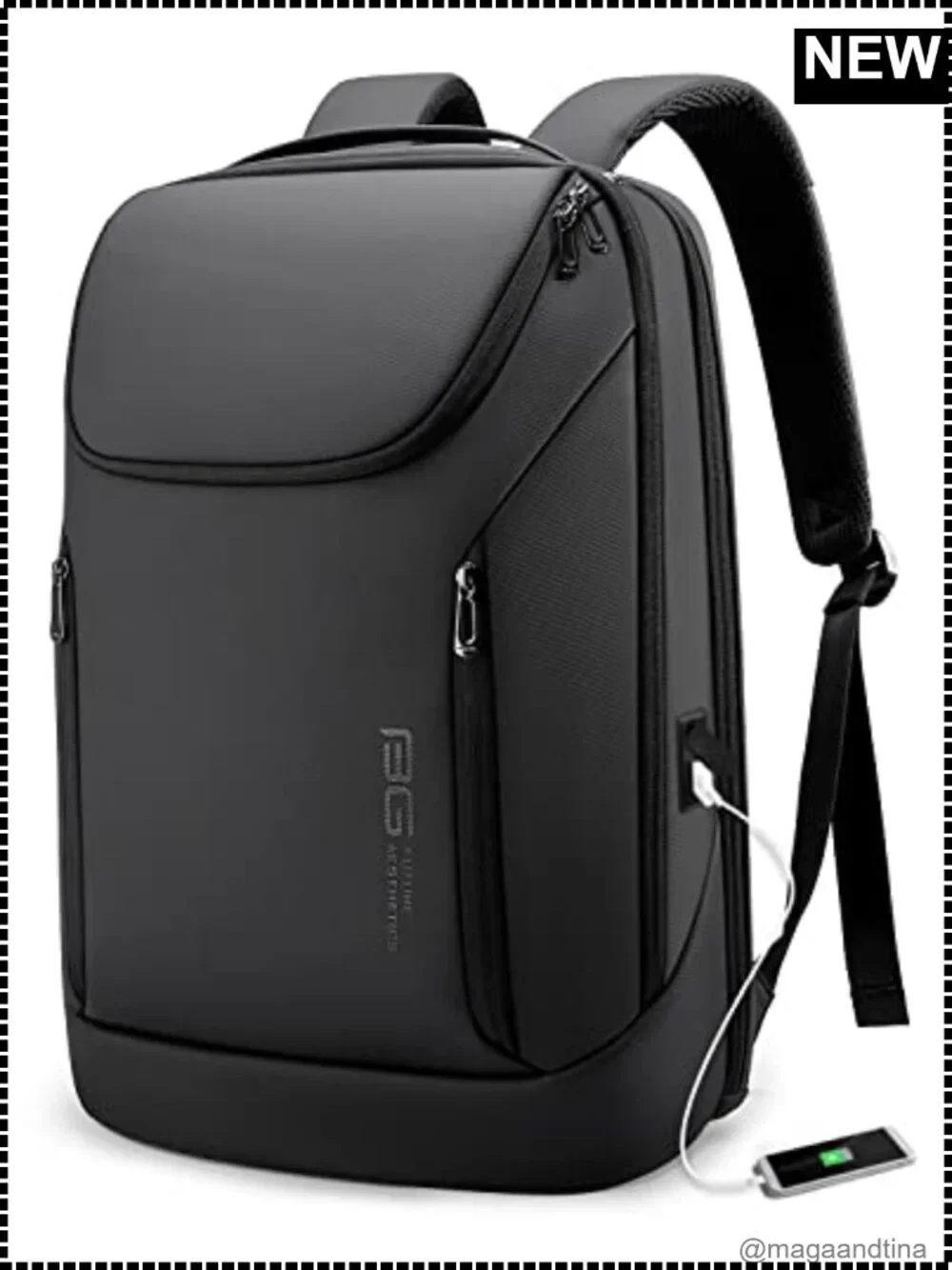 Waterproof Laptop Backpack 15.6 Inch USB Charging Port Travel Business